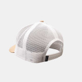 The Poncho Outdoors Poncho Badge Trucker Hat in Tan
