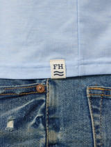 Fair Harbor Men's Seabreeze Hoodie Blue Glow back view