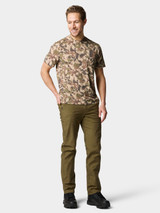 Duck Camp Men's Essential Drirelease Tee Wetland Camo front view