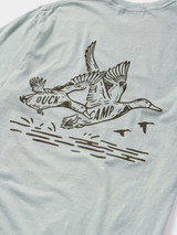 The Duck Camp Men's Flight Of Mallards Tee in the Bay Colorway