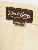 Duck Camp Blue Crab Snapback Hat in Ivory White, back view