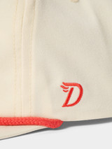 Duck Camp Crawfish Snapback Hat Ivory White detail view