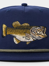 The Duck Head Bass Snapback Hat in Navy