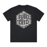 Burlebo Men's Rad Dad Deer Camo Pocket Tee in Heather Black