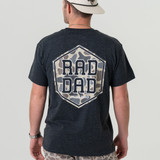 Burlebo Men's Rad Dad Deer Camo Pocket Tee in Heather Black