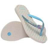 The Havaianas Kids' Slim Glitter II in Beige