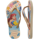 The Havaianas Kids' Slim Princess Sandal in Beige Straw