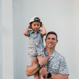 The Burlebo Men's Performance Western Snapshirt in Deer Camo