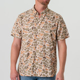 The Burlebo Men's Performance Western Snapshirt in Venado Camo