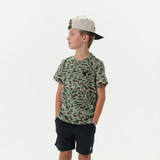 The Burlebo Boys' Retro Duck Camo Pocket Tee