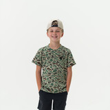 The Burlebo Boys' Retro Duck Camo Pocket Tee