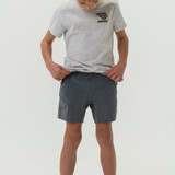 Burlebo Toddlers' Athletic Shorts Grizzly Grey back