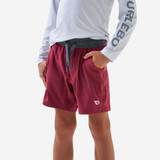 Burlebo Boys' Athletic Performance Shorts Heather Cardinal