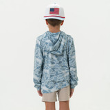 Burlebo Toddlers' Performance Hoodie in Seaside Camo front view