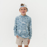Burlebo Toddlers' Performance Hoodie in Seaside Camo lifestyle view