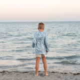 Burlebo Toddlers' Performance Hoodie in Seaside Camo detail view