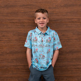 The Burlebo Toddlers' Performance Polo in the Cowboy Up Pattern