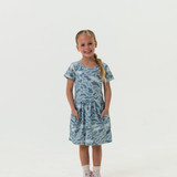Burlebo Girls' Moxie Dress in Seaside Camo front view