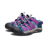 Keen Big Kids' Newport Boundless Sandals Legion Blue and Willowherb front view
