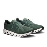 The On Running Men's Cloud 6 Running Shoes in Olive and Evergreen