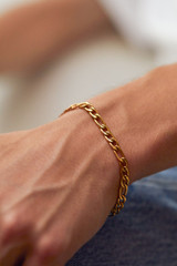 Bartlett London Men's Figaro Chain Bracelet in Gold Plated