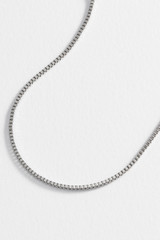 Bartlett London Men's Thin Box Chain Bracelet in Rhodium Plated Bartlett London Men's Thin Box Chain Bracelet in Rhodium Plated