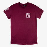 TYLER'S Maroon Block Tee in maroon front view