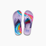 Reef Kids' Ahi Flip Flops in Candyland, detail view