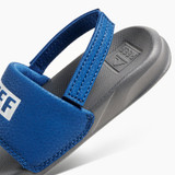 Reef Toddlers' Little One Slides in Grey and Blue sole detail