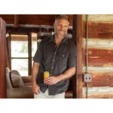 Criquet Men's Corduroy Pearl Snap Short Sleeve Shirt Iron Horse front view