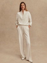 Varley Women's Wide Leg Pants in Ivory Marl lifestyle