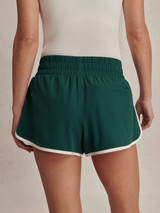 Varley women's Arlington Run Shorts in Forest Green