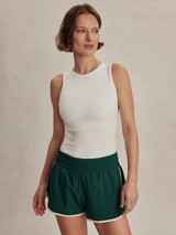 Varley women's Arlington Run Shorts in Forest Green