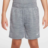 The Nike Kids' Dri-FIT Multi Shorts in Smoke Grey/Photon Dust