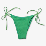 TYLER'S Women's Lily Seersucker Bikini Bottoms in Lime Green