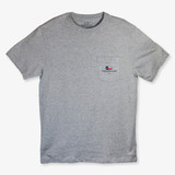 Vineyard Vines Men's Texas Whale Tee in Heather Grey front