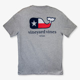 Vineyard Vines Men's Texas Whale Tee in Heather Grey back