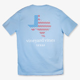 Vineyard Vines Men's Texas Icon Tee in Jake Blue back view