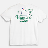 Vineyard Vines Men's Golf Logo Pocket Tee White detail view
