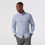 The Mizzen+Main Men's Leeward No Tuck Dress Shirt in Light Blue Plaid