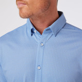 Mizzen+Main Halyard Short Sleeve Dress Shirt Provence Woven Tile detail view