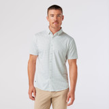 Mizzen+Main Halyard Short Sleeve Dress Shirt Pale Green Pyramid front view