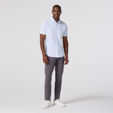 Mizzen+Main Men's Halyard Short Sleeve Dress Shirt in Washed Radial Diamond
