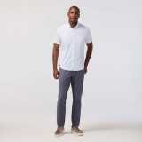 The Mizzen Main Men's Halyard Short Sleeve Dress Shirt in White Petal Hatch