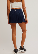 FP Movement Women's Rally Ruffle Mini Skirt in Midnight Navy