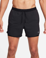 The Nike Men's Stride Dri-FIT 5" 2-in-1 Running Shorts in Black