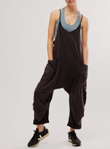 FP Movement Women's Hot Shot Onesie in Washed Black