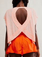 FP Movement Women's My Time Tee in Pastel Peach side view