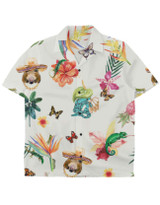 The Baja Llama Men's Land Before Floral Button Up Shirt in White