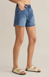 Z Supply Women's Everyday Hi Rise Denim Shorts in Vintage Indigo